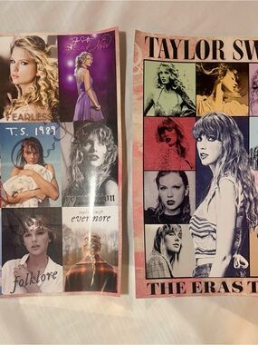 Taylor Swift Pink and Purple Era Collage Poster